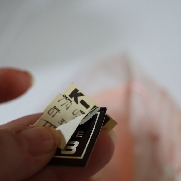 Ann Chabrol Light Pink Lace Collar Vintage Button Up Pearl Detail Shirt NOS 18 - Picture 16 of 16